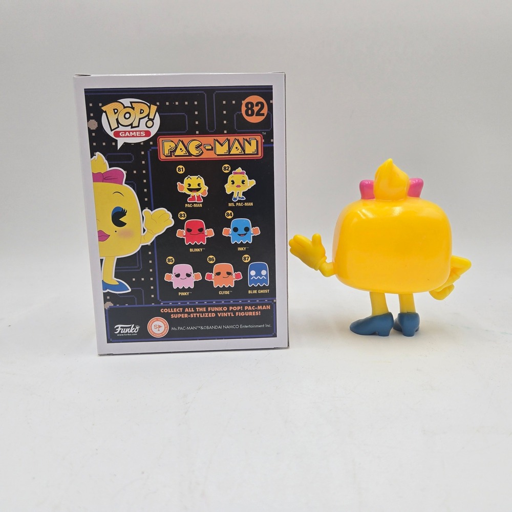 Funko Pop Games Ms Pac-Man 82 Vinyl Figure Arcade Retro Gaming Yellow - Picture 3 of 8